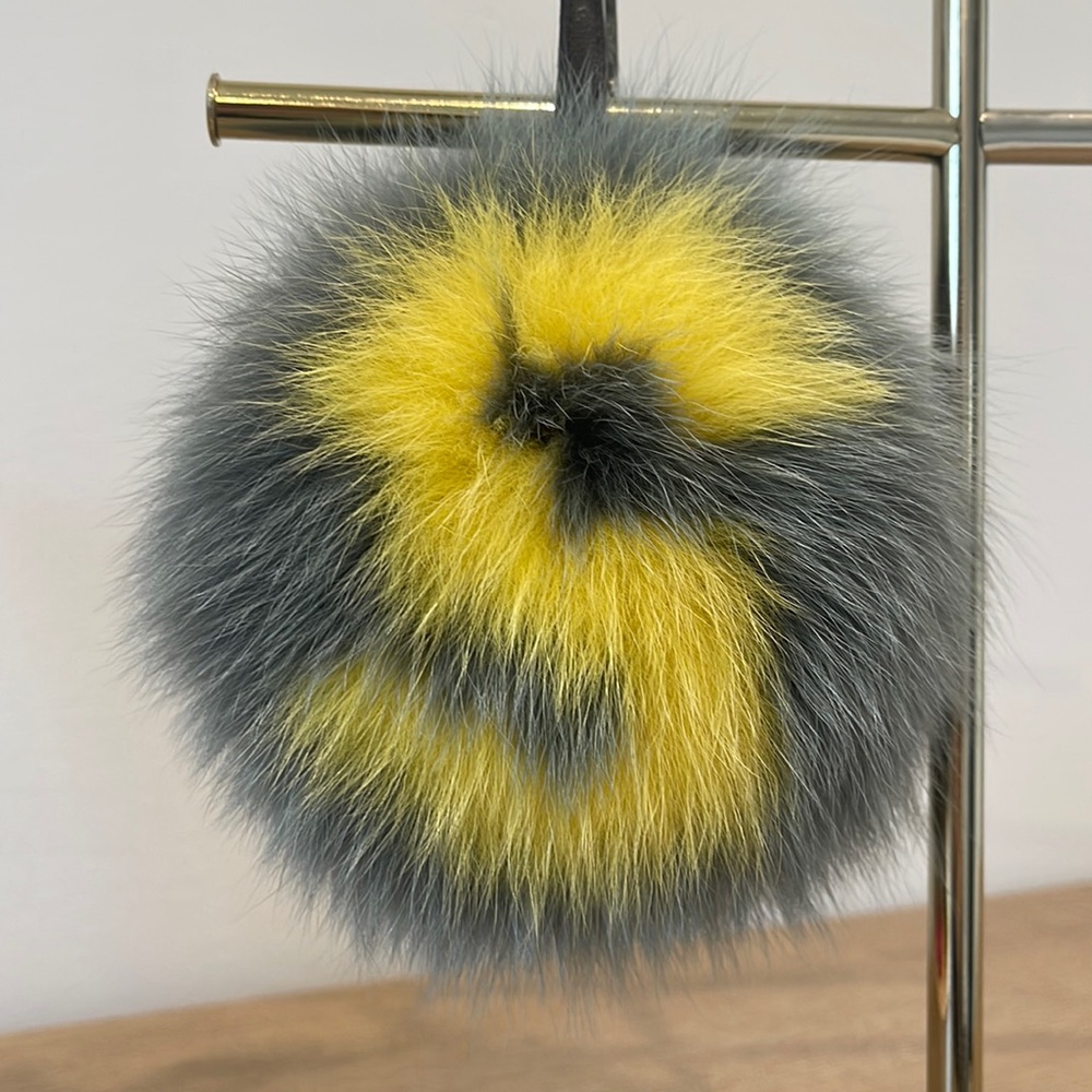 Fendi Fox Fur S ABC Charm Pom Pom Bag Charm